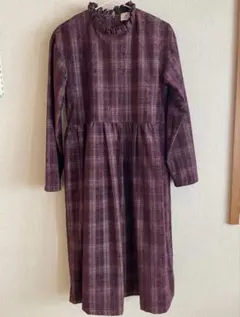 merry jenny ワンピース ベロア チェック