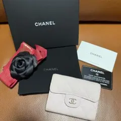ぺこ様専用11月9日迄のお値下げCHANEL さくらピンク三つ折り財布