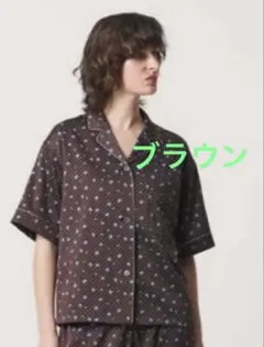 シノワズリー パネルプリント スタンドカラー ブラウス ナラカミーチェ 
