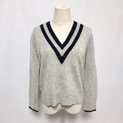 自由区 【カシミヤ混/ウール】チルデン Vネック ニット セーター 38