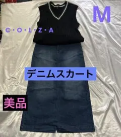 美品　デニムスカート　M 後ゴム