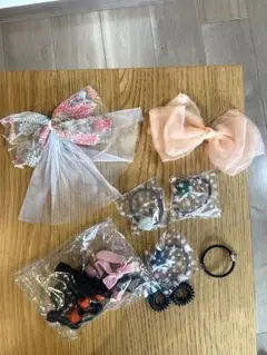 ヘアアクセサリー リボン ゴム セット　全14点セット