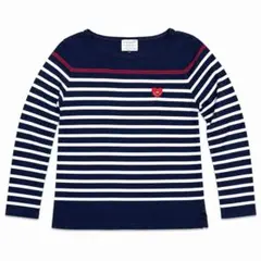 チャオパニック ボーダーロンT 長袖Tシャツ ネイビー Mのサムネイル