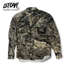 LEFLAH｜リアルツリーカモ刺繍ロゴ長袖シャツLレフラーWANIMA