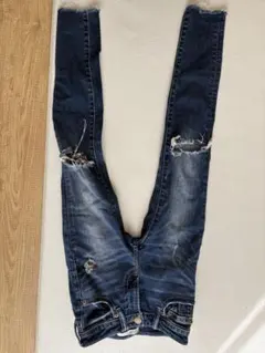 AZUL BY MOUSSY スキニーデニム ダメージ加工