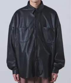 フェイクレザービッグジャケット
