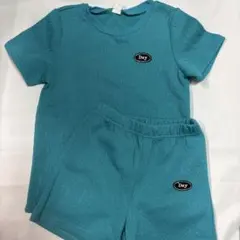 SHEIN ターコイズ Tシャツとショートパンツセット 7Y