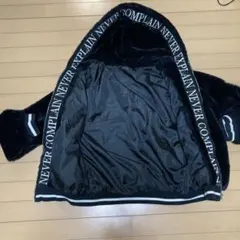 フリース フード付きジャケット 黒