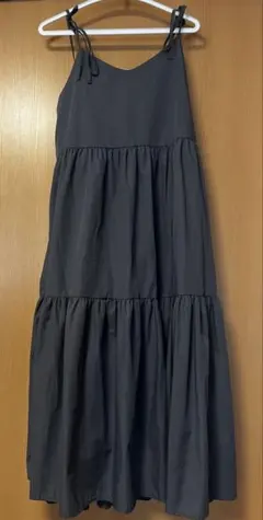 Bab グレー キャミソール ティアード ロングワンピース