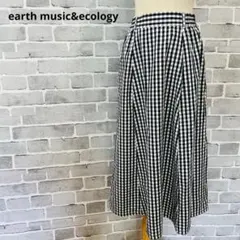 earth アースミュージックアンドエコロジー スカート チェック 黒 C221