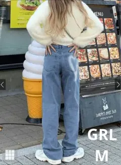 GRL ハートポイントデニムパンツ M