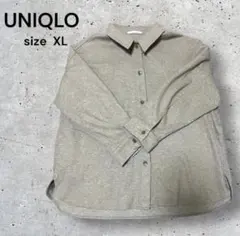 UNIQLO ベージュボタン付きシャツ XL