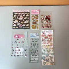 ②当時物　ハローキティ　ぷっくりシール　6点セット　レア