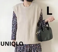 UNIQLO コットンベスト L ベージュ
