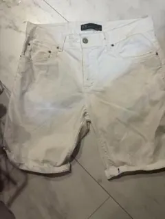 zara デニムパンツ　ホワイトコットンショートパンツ　着用2回
