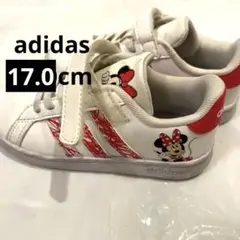 17.0cm adidas ミニー　ディズニー　スニーカー ホワイト/レッド