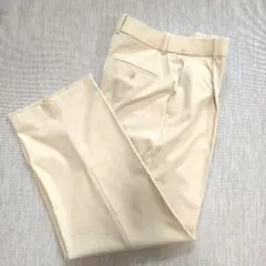 タックワイドパンツ　ベージュ　M