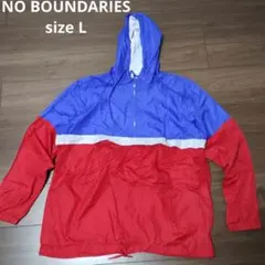 古着 NOBOUNDARIES ハーフジップ ナイロンアノラックパーカー L