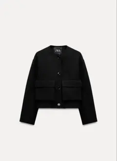 ZW COLLECTION ボンバージャケット ブラックショートジャケット