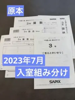 【最終値下げ】サピックス新3年生 入室、組分、確認、復習テスト2022年 2025年最新】サピックス 入室テスト 新3年生の人気アイテム