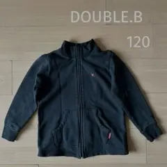 DOUBLE.B黒パーカー120