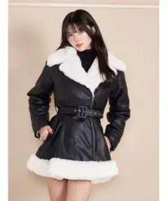 Darich ファーボリュームフレアコート