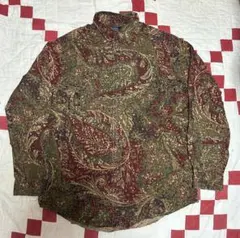 90s Ralph Lauren ペイズリーシャツ リネン シルク