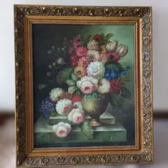 油彩画 芍薬の花 静物画 肉筆 芍薬の花 油彩画 肉筆 原画 額無し - メルカリ