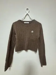 archives ブラウン ケーブルニット セーター