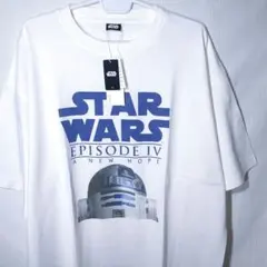 新品 Tシャツ L R2-D2 スターウォーズ ディズニー レイジブルー 半袖