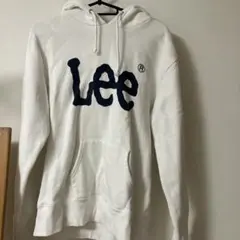 Lee ロゴ入り フード付きパーカー ホワイトM