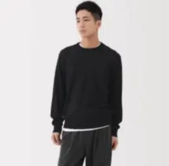 【XXL】24年モデル 無印良品 洗えるウールハイゲージクルーネックセーター紳士