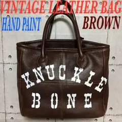 【肉厚レザー】ビンテージ トートバッグ カスタムペイント　バックドロップ