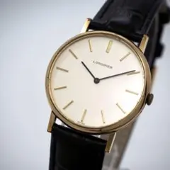 LONGINES 7052 クォーツ ゴールド テクスチャー レア文字盤 不動 