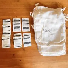 Aesop スキンケアトライアル5種12個 ショッパー巾着袋5枚セット