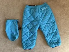 美品　モンベルサーマラップパンツ　80 アウトドア　中綿キルティング　収納袋付き