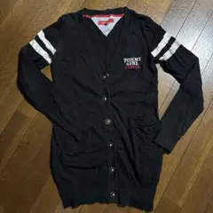 トミーガール　黒色　ロングカーディガン