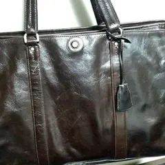 アニアリ レザートートバッグ ダークブラウン