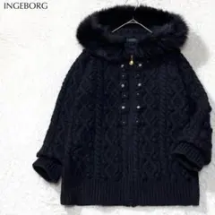 新品 インゲボルグ ブルーフォックスファーハンドニットコート ピンクハウス 希少