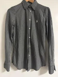 ポロラルフローレン　ニットドレスシャツ　　ストライプシャツブラウス