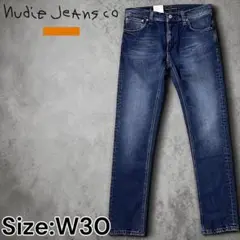 新品 ヌーディージーンズ シンフィン BLACK WEFT デニムパンツ 30