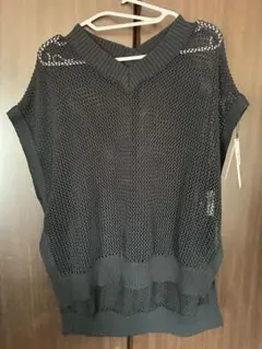 Vin ニットベスト ブラック