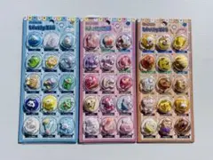 キラキラ 可愛い動物 カプセル型シール 3枚セット ぷっくりシール 3D立体