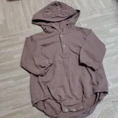 くま耳フード付き ロンパース 長袖 ベビー　80cm