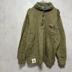 ポロラルフローレン　スウェット カーキ M ショールカラー　150のサムネイル