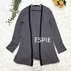 『ESPIE』トッパーカーディガン ボタンなし ボーダー【36】羽織り 冷房対策のサムネイル