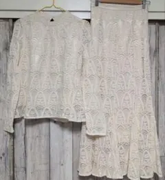 アイボリー レース セットアップ