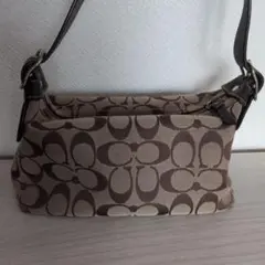 COACH シグネチャー ハンドバッグ ブラウン