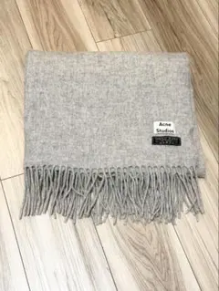 確実正規品 acne studios 大判 ロゴ チェック マフラー ストール