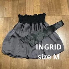 【美品】INGRID✴︎ウエストシャーリング ミニスカート リボン付のサムネイル